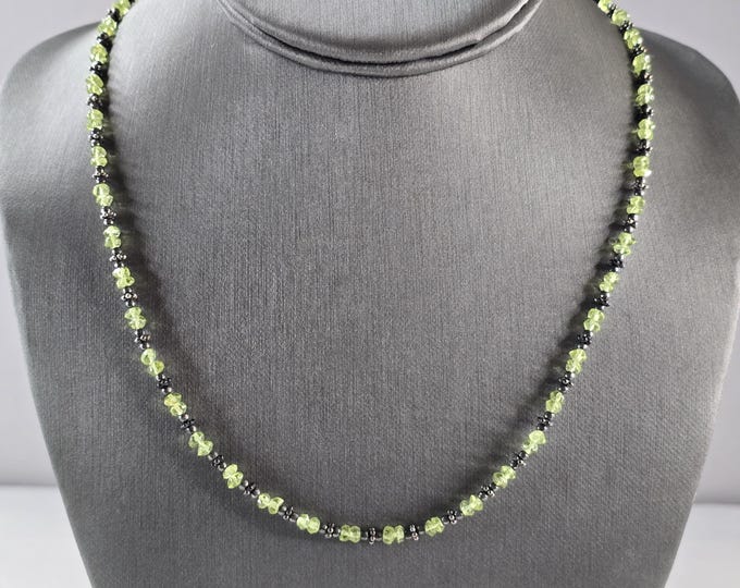 Womens Vintage Estate Sterling Silver Beaded Necklace 13.8g E4054