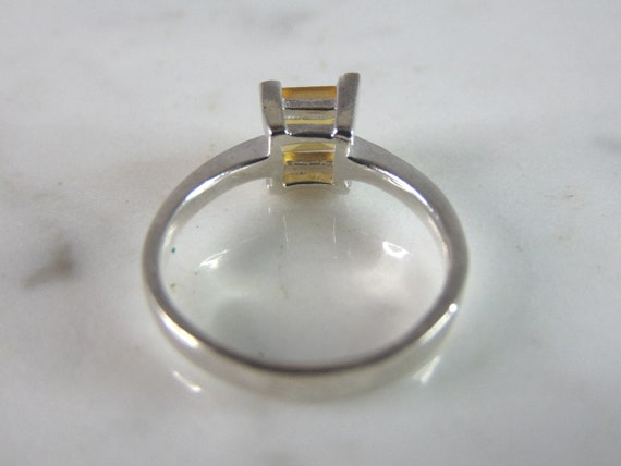 Womens Sterling Silver Ring w/ Golden Beryl Color… - image 3