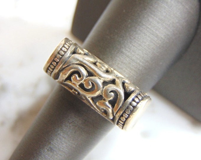 Womens Vintage Estate Sterling Silver Ring 10g E4828