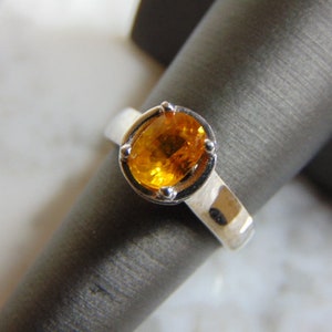 Vintage Estate 14K White Gold Ring w/ Zircon Stone & Diamonds 5.5g E3002 image 1