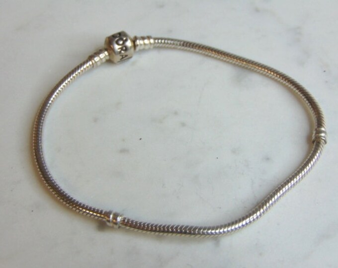 Womens Vintage Estate Sterling Silver Pandora Bracelet 16.9g E5267