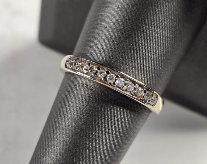 Womens Vintage Estate 14k White Gold Diamond Ring 2.2g #E7812