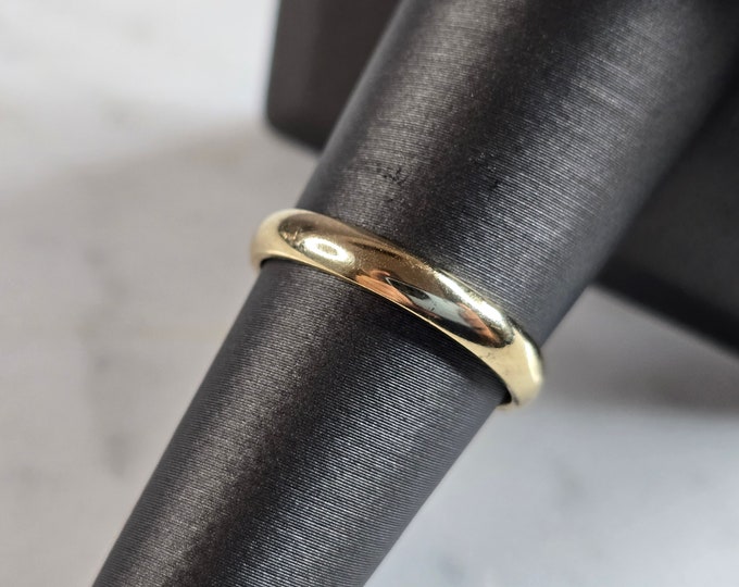 Womens Vintage Estate 14k Yellow Gold Wedding Ring Band, 2.8g E5620