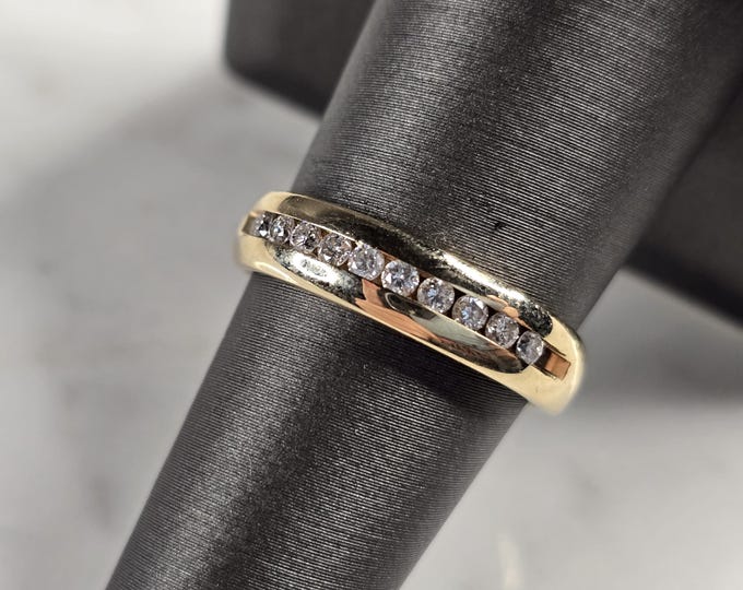 Womens Vintage Estate 14K Gold Tessler Weiss Diamond Ring 4.2g E7806