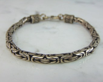 Womens Vintage Estate Sterling Silver Modernist Bracelet 33.5g E5811