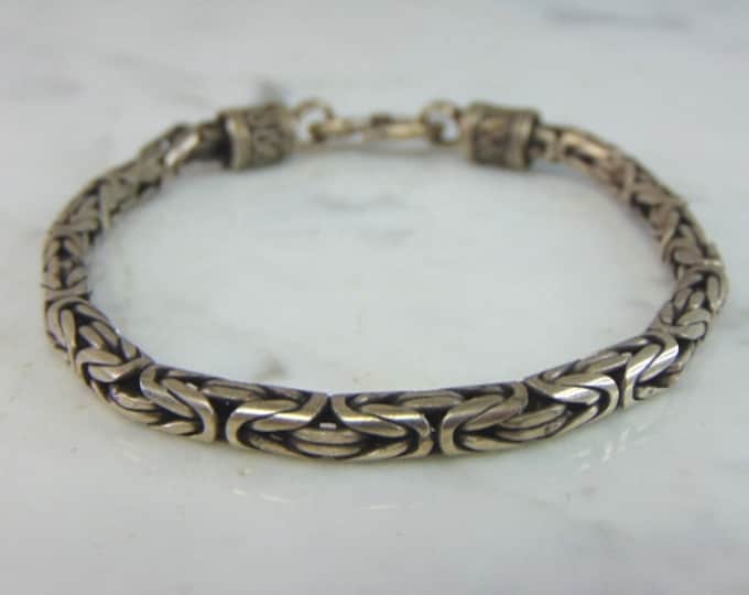 Womens Vintage Estate Sterling Silver Modernist Bracelet 33.5g E5811