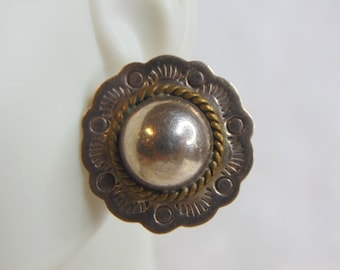 Womens Vintage Estate Sterling Silver Modernist Earrings 12.7g E5128