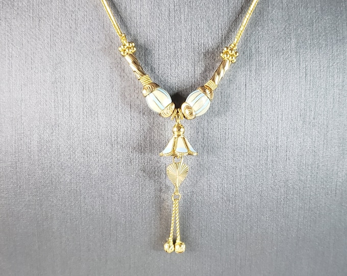 Stunning Womens Vintage Estate 21k Yellow Gold Necklace 11.2g E3729