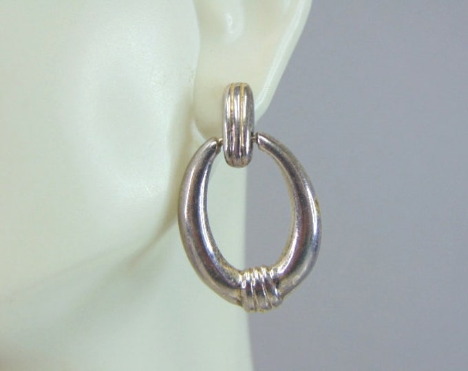 Womens Vintage Estate Sterling Silver Dangle Earrings 6.3g E5906