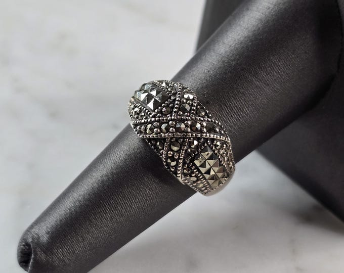 Womens Vintage Estate Sterling Silver Ring 6.7g E1672