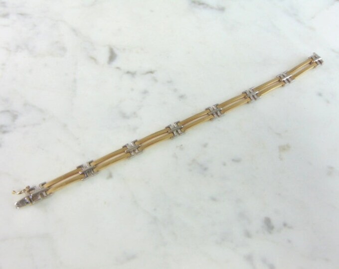 Mens or Womens Vintage Estate 14K Gold Bracelet 20.6g  E4050