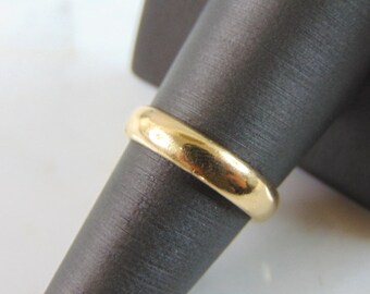 Mens Vintage Estate 14K Yellow Gold Band Wedding Ring 4.7g E2357