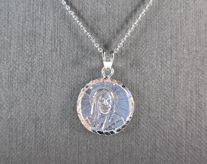 Sterling Silver Religious Muslim Islam Imam Ali Pendant Necklace 5.0g E7197