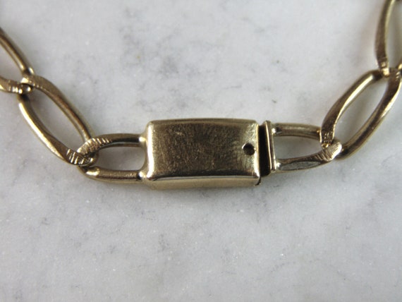 Mens Vintage Estate 10k Yellow Gold Chain Link ID… - image 4