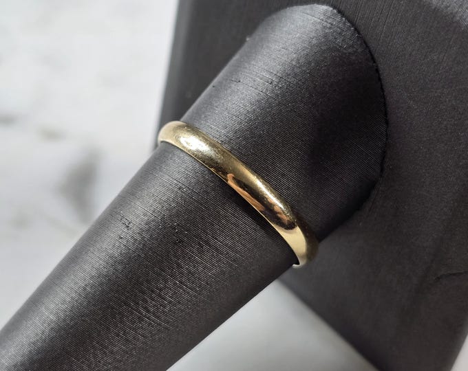 Mens Vintage Estate 10k Yellow Gold Wedding Band Ring 1.5g #E866