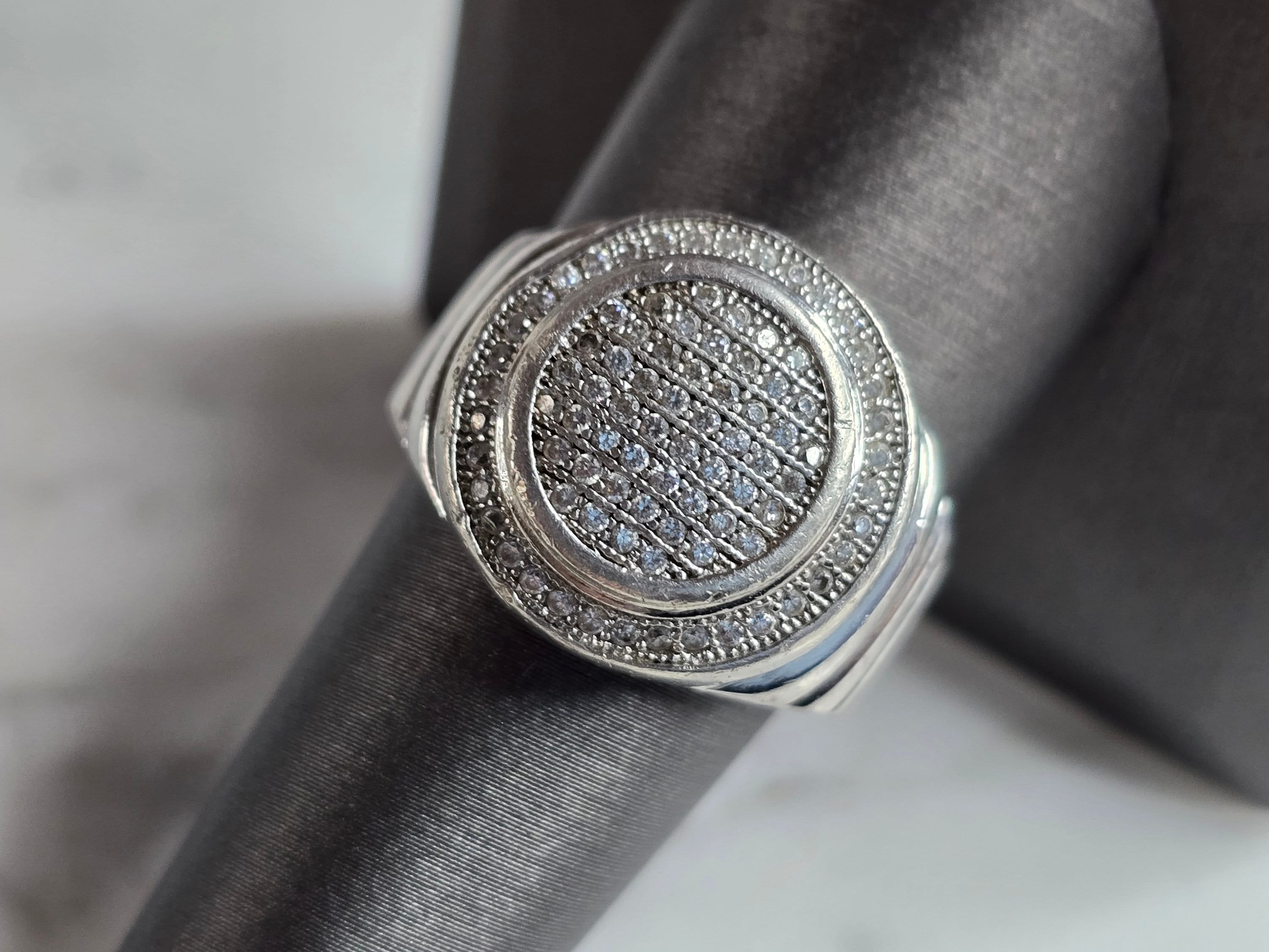 Vintage cutlery ring【no.7】 Vintage Recycled Oneida Silver Artsy Floral Repousse Spoon