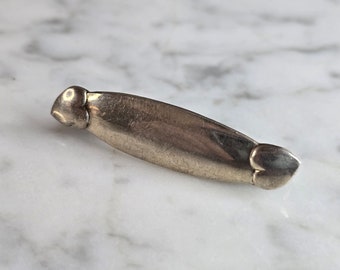 Womens Vintage Estate Sterling Silver Lullaby Heart Brooch Pin 7.2g E7667
