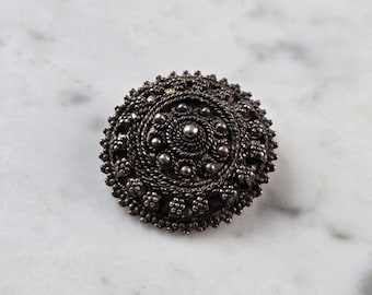 Womens Vintage Estate Sterling Silver Modernist Brooch 5.0g E1183