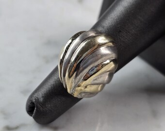 Womens Vintage Estate Sterling Silver Modern Contemporary Ring, 8.1g E2104