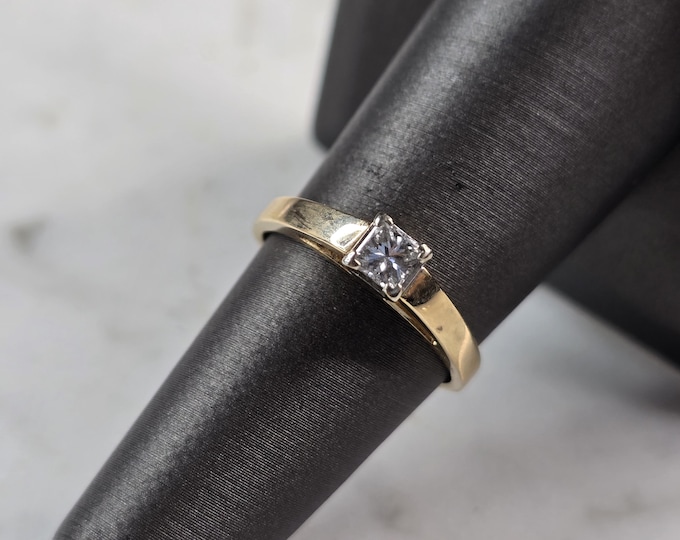 Womens Vintage Estate 14k Yellow Gold Diamond Engagement Ring 3.1g  #E914