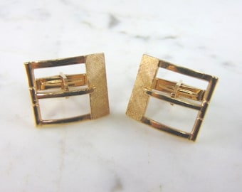 Mens Vintage Estate 14k Yellow Gold Belt Buckle Cufflinks 13.3g E4249