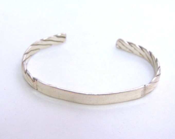 Estate Sterling Silver Cuff Bracelet 15.5g E1475