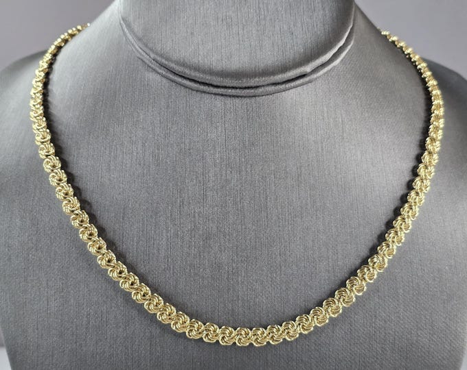 Womens Vintage Estate 14K Yellow Gold Necklace 10.9g E3426