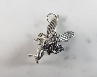 Womens Vintage Estate Sterling Silver Art Nouveau Ferry Charm 3.6g E6178
