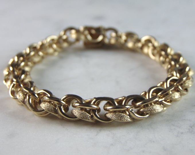 Womens Vintage Estate 14K Yellow Gold Bracelet 33.1g E3099