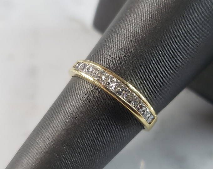 Womens Vintage Estate 14K Yellow Gold Diamond Ring 2.4g E1042