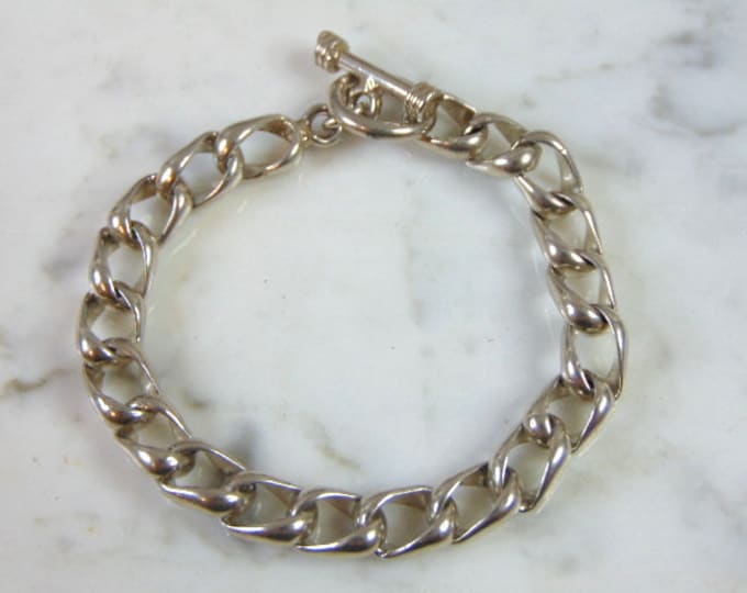 Womens Vintage Estate Sterling Silver Bracelet 28.6g E5013