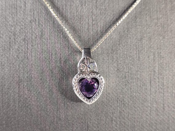 Sterling Silver Gemstone Beaded Filigree Heart Pendant Sterling Silver Gemstone Beaded Filigree Heart Pendant