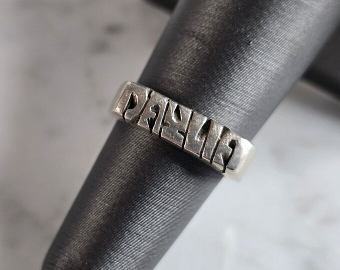 Womens Vintage Estate Sterling Silver " DAYLIA " Ring 4.6g E7538