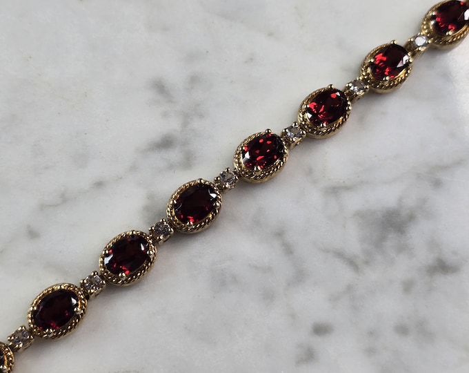 Womens Vintage Estate Sterling Silver Gold Tone Bracelet 18.1g E1572
