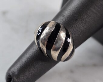 Womens Vintage Estate Sterling Silver Modernist Ring 7.3g E1449