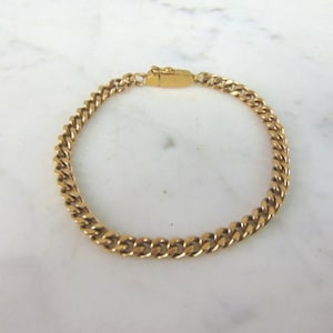 Womens Vintage Estate 18K Yellow Gold Chain Bracelet 16.5g E974