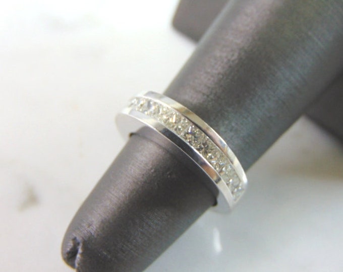 Womens Vintage Estate Platinum Diamond Ring, 10.1g E3392