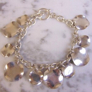 Womens Vintage Estate Sterling Silver Charm Bracelet 25.2g E4581
