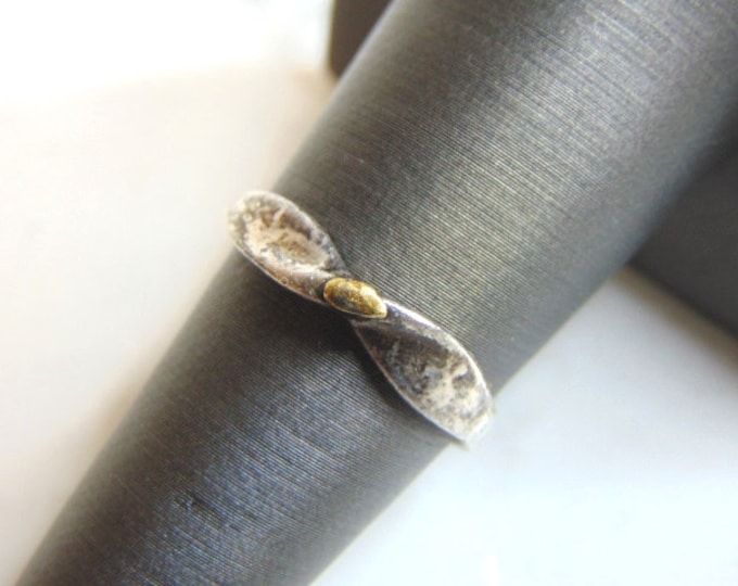Womens Vintage Estate Sterling Silver Modernist Ring 1.7g E5304