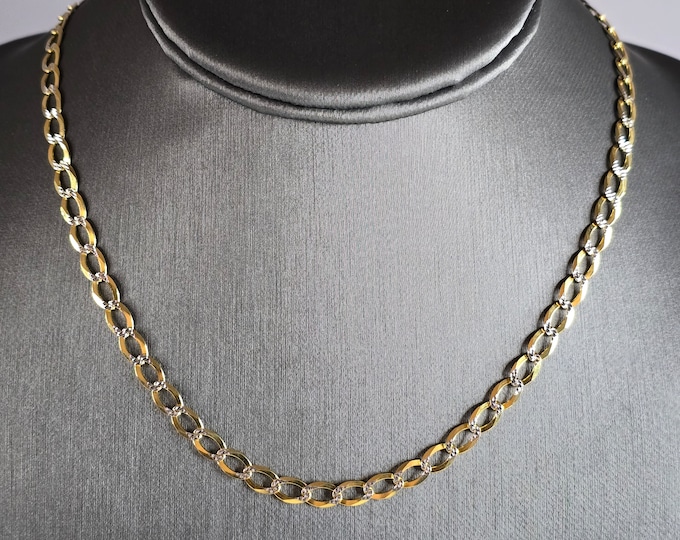 Womens Vintage Estate 10K Yellow Gold Necklace 8.6g E7893
