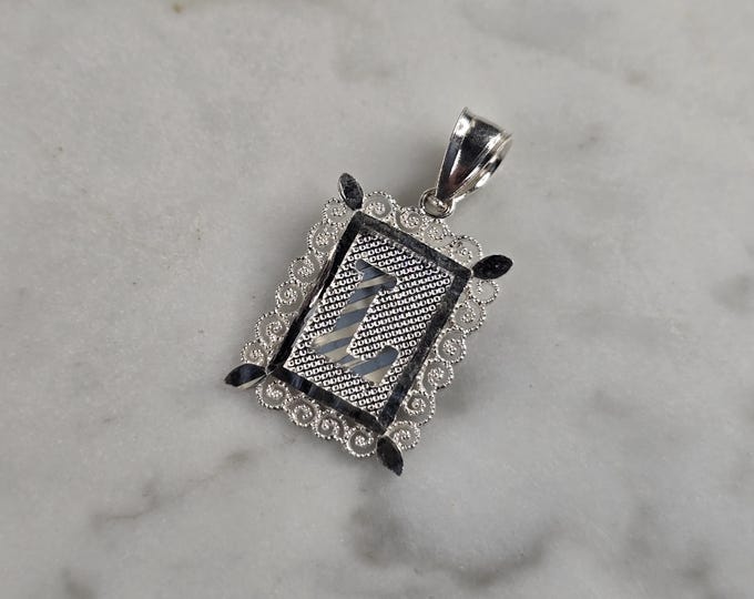 Womens Sterling Silver Initial Letter " L " Pendant 1.0g E4862