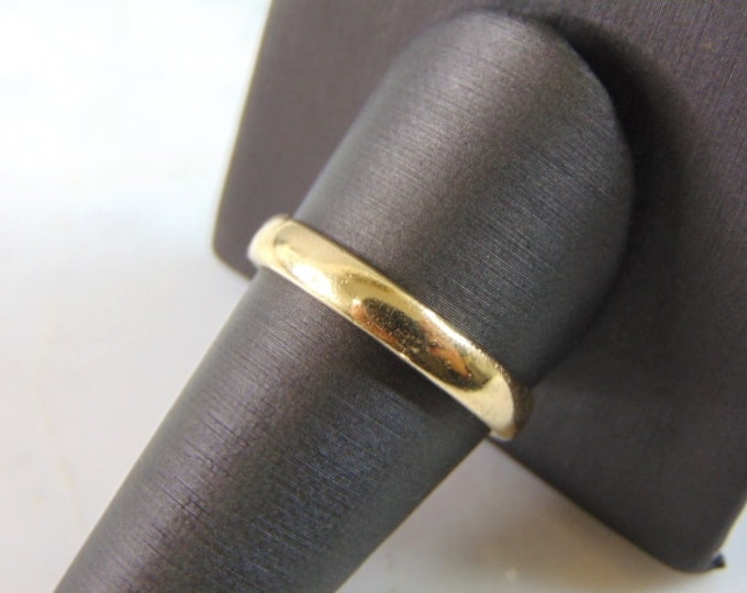 Mens Vintage Estate 14K Yellow Gold Band Wedding Ring 3.9g E2351
