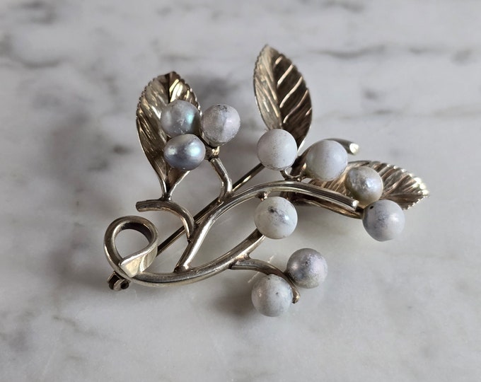 Womens Vintage Estate Sterling Silver Modernist Brooch 9.4g E7232