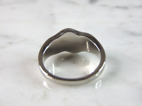 Womens Estate Sterling Silver Modernist Opal Ring… - image 3