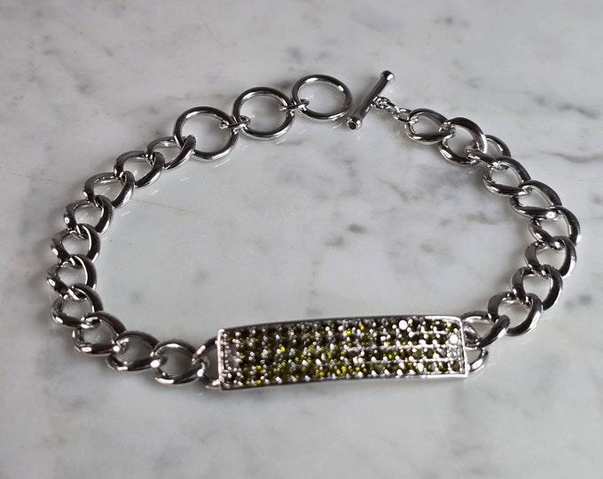 Womens Vintage Estate Sterling Silver Modernist Bracelet 18.6g E7772