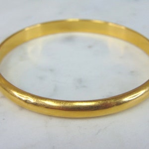 Womens Vintage Estate 21k Yellow Gold Bangle Bracelet 11g E5011
