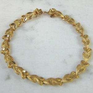 Womens Vintage Estate 10K Yellow Gold Heart Bracelet, 7.4g E1693