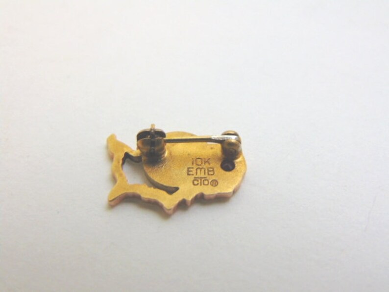 Vintage Estate 10K Yellow Gold Beverly Enterprises Pin With Ruby Stone 1.64g E1939