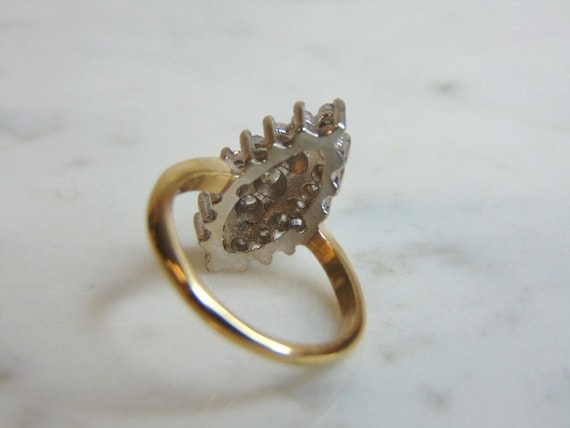 Womens Vintage Estate 14K Yellow Gold Diamond Rin… - image 3