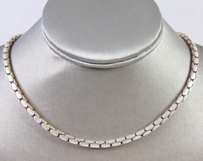 Womens Vintage Estate Sterling Silver Necklace 46.5g E2778